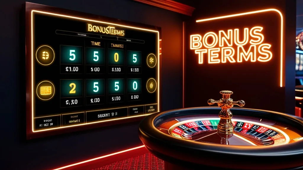 Tabellone con requisiti, limiti e scadenze dei bonus casino