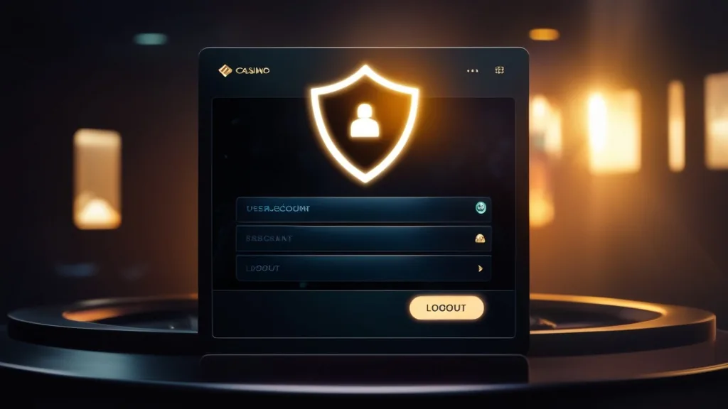 Schermo di sicurezza con scudo digitale e pannello account