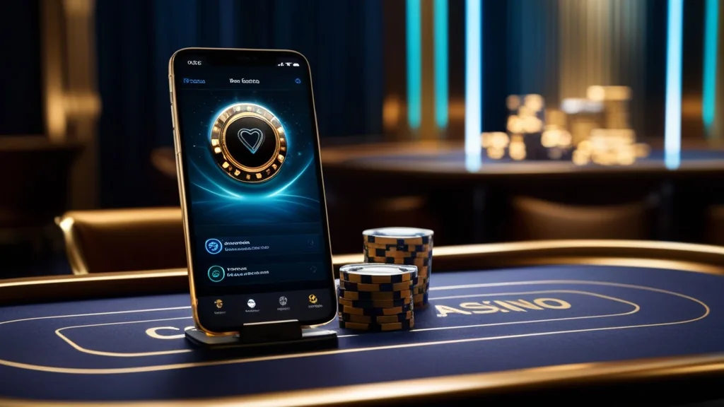 iPhone su tavolo da casino con luci compatibilità e aggiornamento